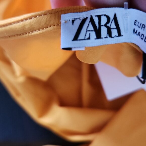NWT ZARA | Cutout Bodysuit Top Mustard Yellow Sz SMALL - Picture 8 of 9